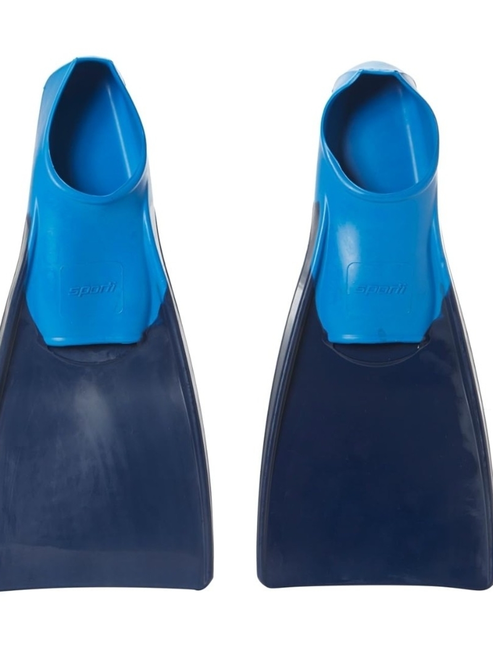 Sporti Short Swim Fins, Swim Flippers for Training - Navy Blue - M 9-10 W 10-11